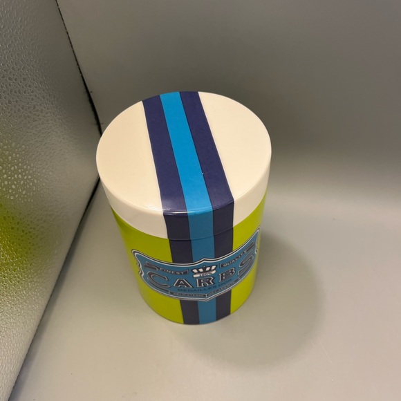 Jonathan Adler Happy Chic "Carbs" Ceramic Carnaby Canister Gasket Seal EUC - Picture 2 of 12